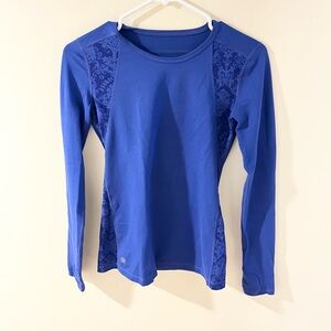 Athleta Queen Lucious long sleeve shirt womens xxs top blue